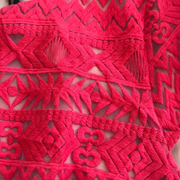 NWT! LAUNDRY by Shelli Segal Size 12 coral lace dress - Picture 8 of 8